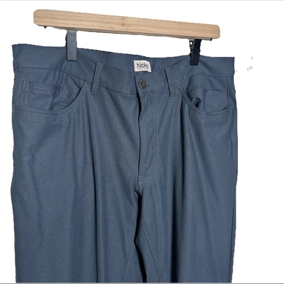 Hickey Freeman Dress Pants Mens 34x32 Blue Chino Straight Leg Stretch Casual - Picture 4 of 15